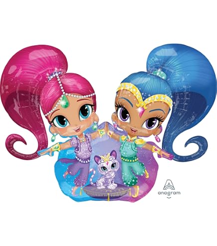 Shimmer & Shine Geburtstags-Banner – Ca. 2 M Lang, Mit Motiven Der Serie – Bunte Deko Für Kinderpartys