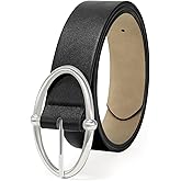 VONMELLI Leather Belts for Women, Women's Belts for Jeans Pants Fashion Ladies Dress Belt with Sliver Buckle