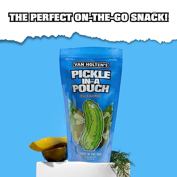 VAN HOLTEN’S PICKLES – JUMBO DILL PICKLE-IN-A-POUCH –