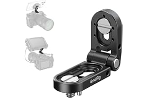 SMALLRIG Foldable Mini L-Shaped Mount Plate, Mounting Bracket Adapter with 1/4''-20 Screw & Removable Locating Pin, Max Paylo