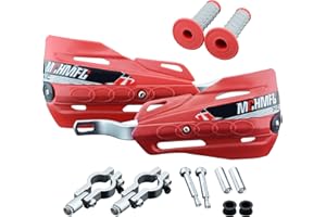 Fewfuss Dirt Bike Hand Guards with Grips - Universal Motorcycle Handguards for Pit Bikes ATV Motocross Enduro