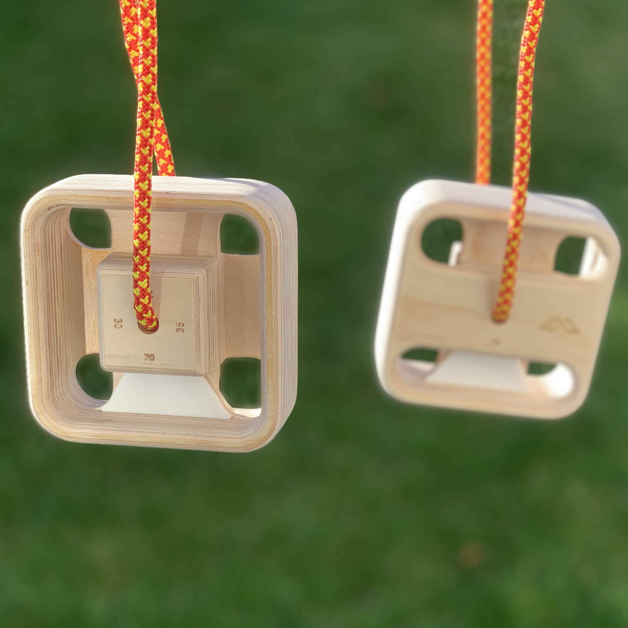 Nature Care MegaEdge Portable Rock Climbing Hangboard | 10-35mm deep edges, 110, 80, 45mm pinches | Finger Strength Training Device | by MUSCLE MOUNTAIN® (Pair)