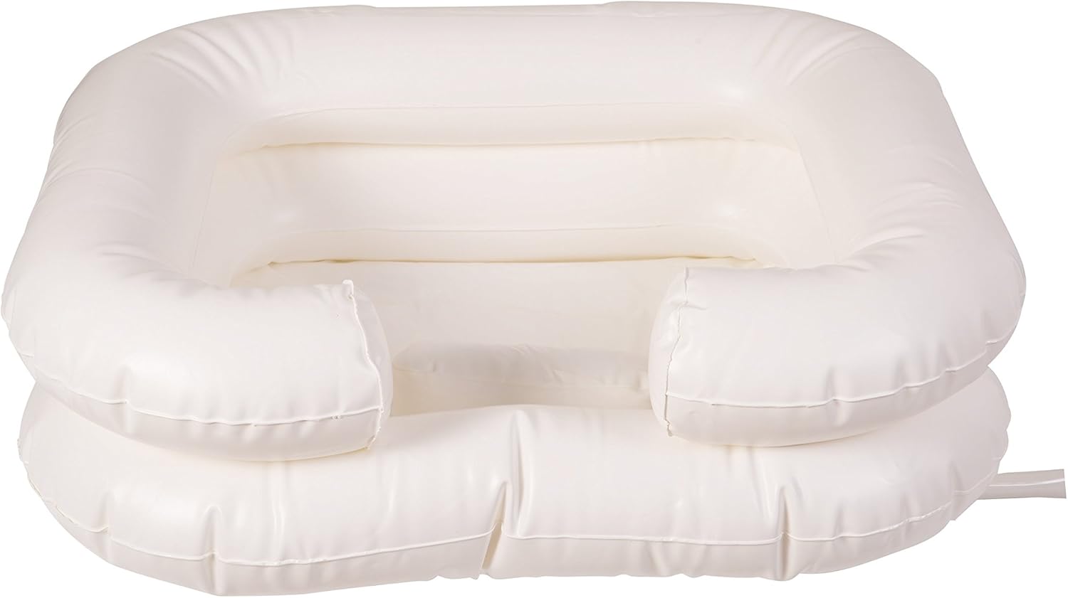Duro-Med DMI Portable Inflatable Shampoo Bowl for Bedside and in Bed Hair Washing, Hair Cuts and Hair Coloring for The Elderly, Disabled, Bedridden and Handicapped, White: Health & Personal Care