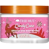 Tree Hut Candy Cane Whipped Body Butter, Limited Edition Holiday, 8.4 Oz | Whipped Shea Body Butter, Long-Lasting Hydration for Soft, Smooth Skin, Essential Body Care, Lightweight Moisturizer