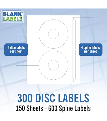 Amazon.com : CD/DVD Label Full Face | Qty 200 Disc, 400 Spine