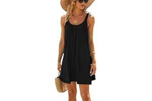 Albe Rita Women's Beach Dress Bikini Beachwear Coverups Casual Vacation Short Summer Halter Dresses