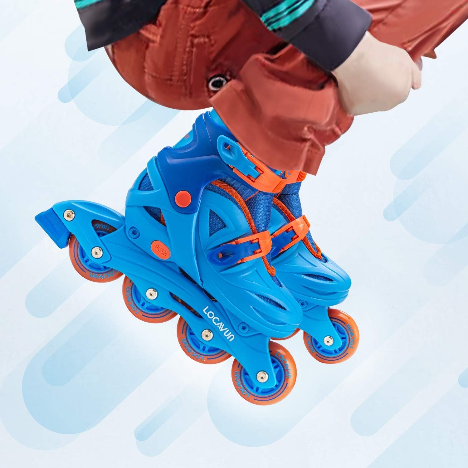 Locavun Adjustable Light up Inline Skates for Kids, Hard Shell Roller Blades for Girls and Boys : Sports & Outdoors