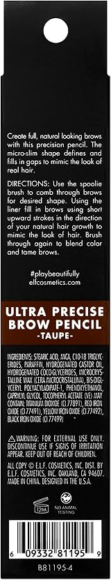 e.l.f. Ultra Precise Brow Pencil Taupe Micro-Slim with Brush 1 Count view 5