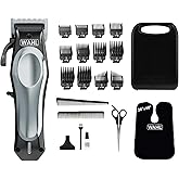 Wahl Elite Pro Cordless Lithium-Ion Hair Clipper Kit – 40% Faster Cutting, Adjustable Taper Lever, Quick-Charge 15 min for 5 