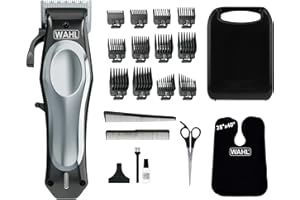 Wahl Elite Pro Cordless Lithium-Ion Hair Clipper Kit – 40% Faster Cutting, Adjustable Taper Lever, Quick-Charge 15 min for 5 