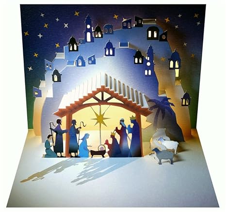 Risultati immagini per presepe auguri arte