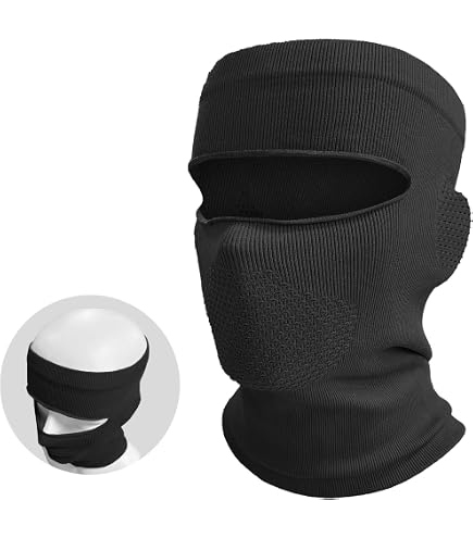 Eurzom 3 Pcs Open Top Balaclava Ski Mask, Classic, Black at Amazon