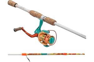 ProFISHiency 6' Krazy Rec Spincast Combo | Micro Spincast Reel | Aluminum Handle w/Cork Knobs | Pre-Spooled w/ 6lb Hi-VIZ