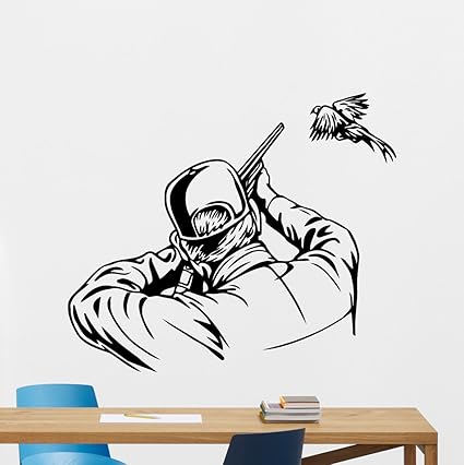 Hunter Wall Decal Duck Hunting Shotgun Wild Bird Hunting
