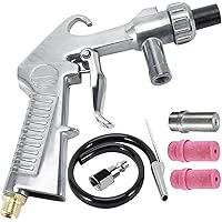 Jewboer Sandblaster Sand Blaster Gun Kit for Abrasive Media Blaster Sandblasting Cabinet with Hose Nozzles Tip