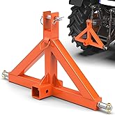 3 Point Trailer Hitch with 2" Receiver Quick Hitch Compatible with Category 1 Tractors, Heavy Duty 3pt Towing Hitch Tractor Drawbar Hitch Adapter for BX, Kubota, John Deere, NorTrac, Kioti(Orange)
