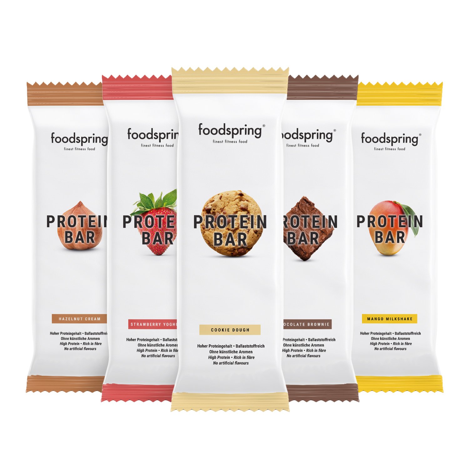 foodspring Protein Bar Cookie Dough, 12Pack Protein Snack Without