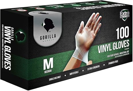 Gorilla Supply Heavy Duty Vinyl Gloves 
