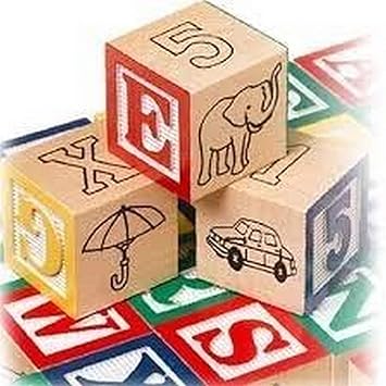 Shreeja Collections Non-Toxic 27Pcs Wooden Alphabet Building Blocks with Storage Box for Kids