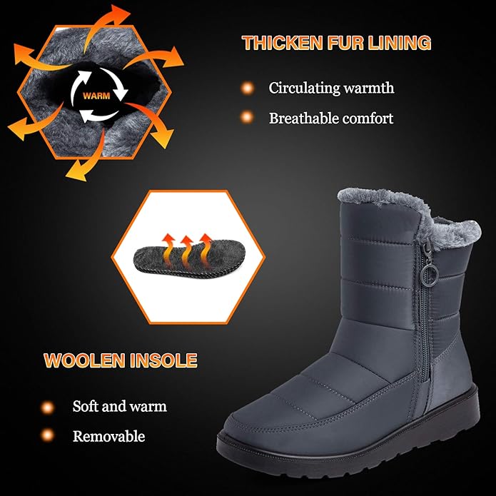 Solacozy Waterproof Walking Outdoor Sneakers