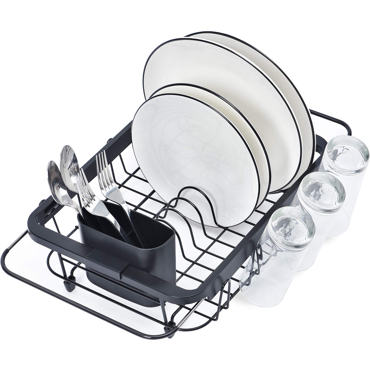 Kingrack Dish Sink Drainer, Dish Drying Rack Over Sink, Extendable Dish