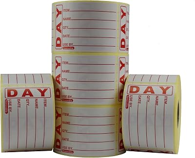 Label Metrics 49x75mm Prepped Food Labels Removable 500 Roll x5