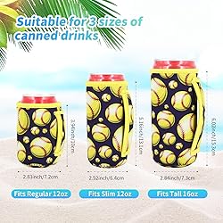 3 Pack Reusable Neoprene Insulated Can Sleeve with