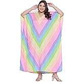 Oussum Women Long Maxi Plus Size Polyester Kaftan Caftan Gown Beach Party Casual Dress Swimwear Cover Up Lounge Resort Wear