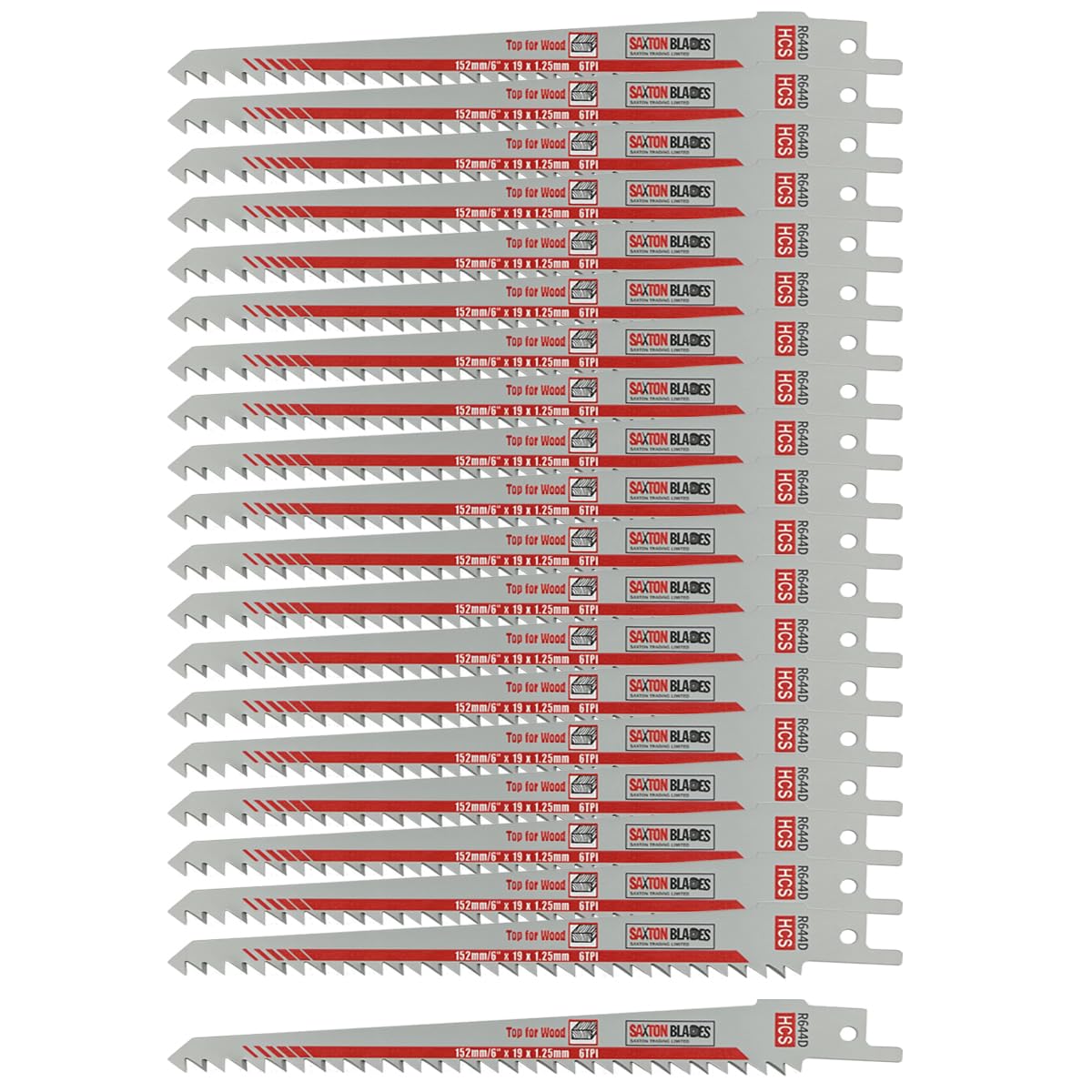 20x Saxton Blades 150mm Reciprocating Sabre Saw Wood Blades R644D for Bosch Makita etc