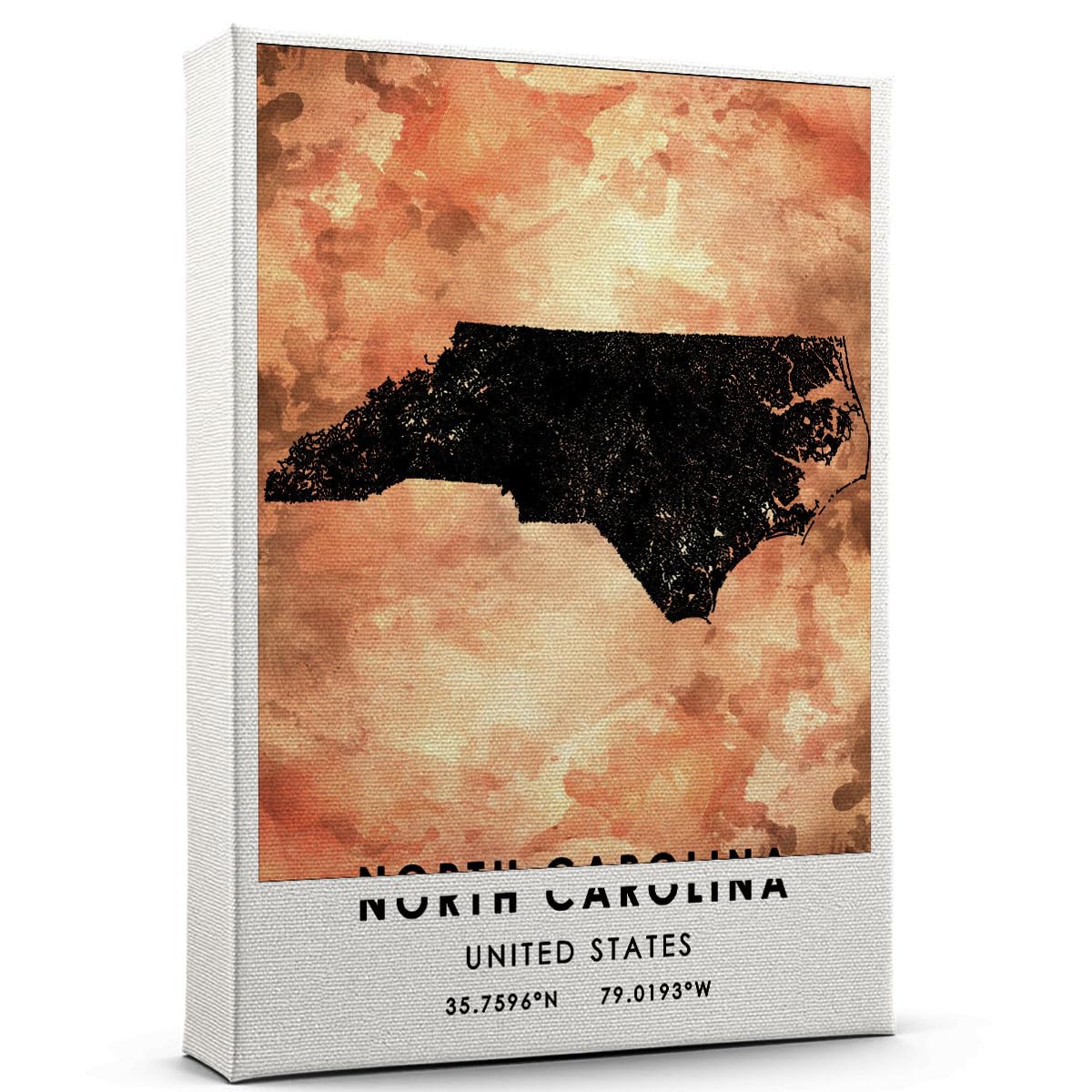 North Carolina United States Map Poster, North