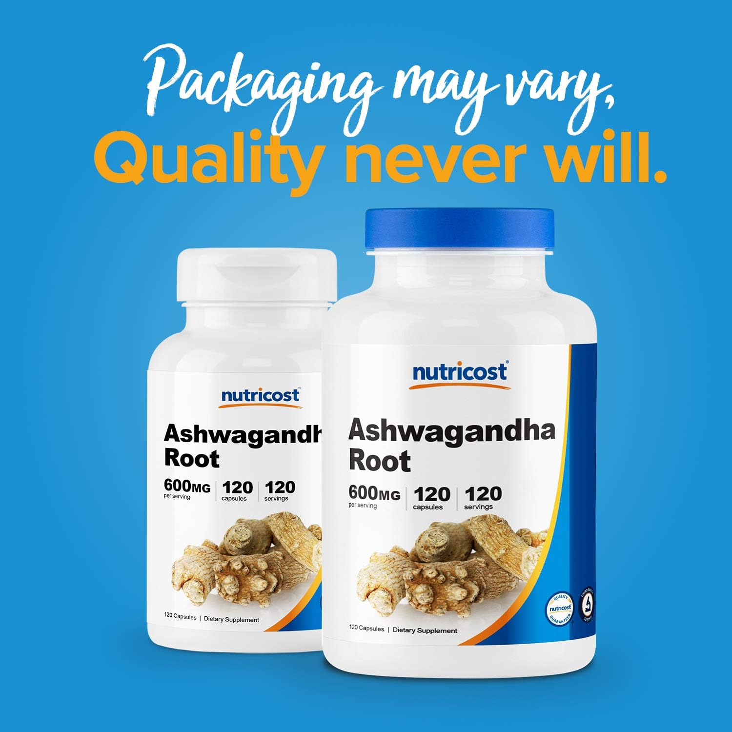 Nutricost Ashwagandha Herbal Supplement 600mg, 120 Capsules - High Quality Ashwagandha Root: Health & Personal Care