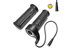 MUSELK Electric Bike 20X Full Half Twist Throttle Right Handle Throttle 3PIN Female Connector for BBS01 BBS02 BBSHD Mid Motor Electric Bicycle Accelerator