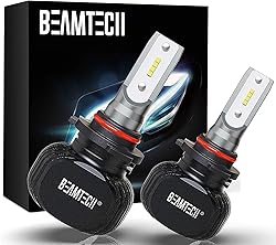 BEAMTECH 9005/HB3 Bulbs, S1 Series Fanless Fog