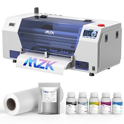 MZK A3 Plus XP600 DTF Printer,Automatic Time Cleaning Maintenance printhead+Ink Anti-Clog Design,2X-Speed Compared to L1800,5" LED Multi-Function Display,Film Cutter,Gift Ink 2 Years