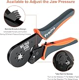 Preciva AWG 28-5 Hexagonal Crimping Pliers Self-Adjusting Ratchet Tool view 4