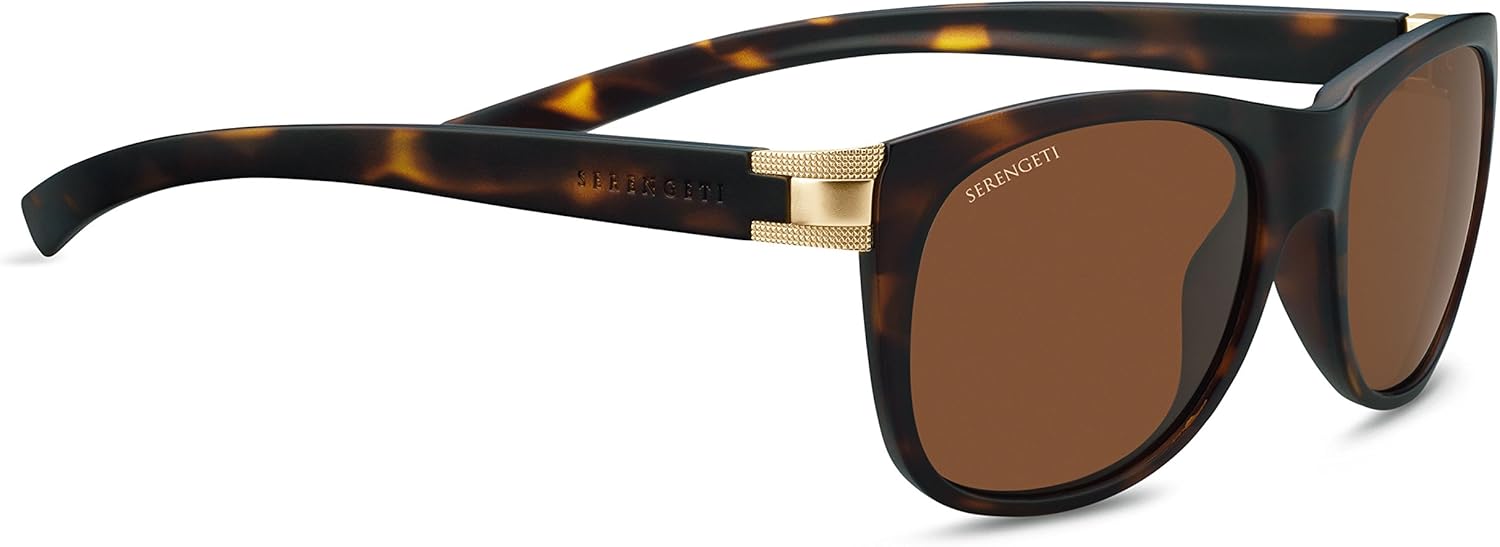SERENGETI Scala Sunglasses, Satin Tortoise/Satin Brass, Medium Amazon