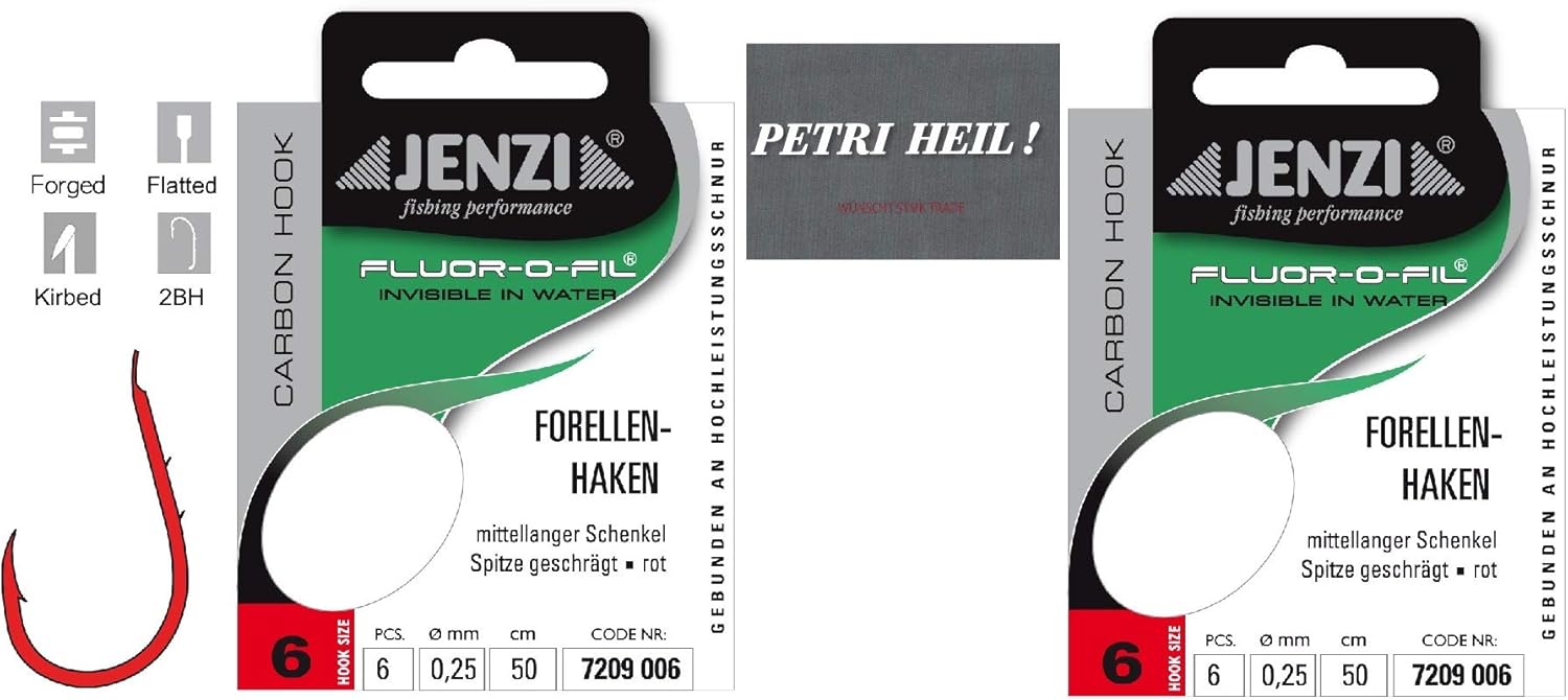 Angelausrüstung Aufkleber an FluoroCarbon Schnur 12 Stück