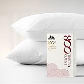 Mayfair Linen 100% Egyptian Cotton Standard/Queen Size Pillow Cases Set of 2-800 Thread Count Pillow Cover - Soft, Cooling White Pillowcases Set of 2 for Standard/Queen Pillows