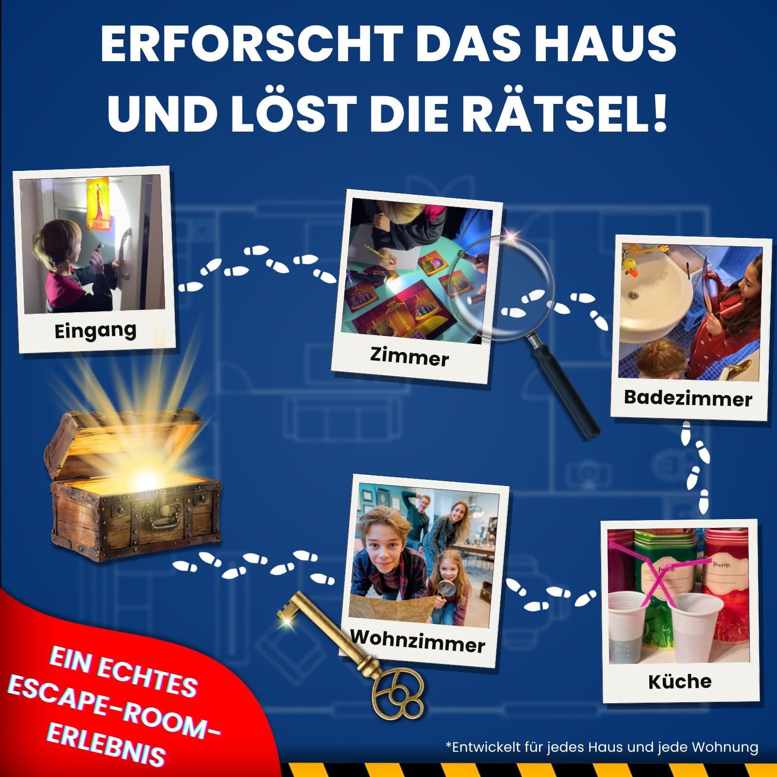Escape-Room-Spiel für Kinder | 5 bis 12 Jahre Harry-Potter-Spiel | Harry-Potter-Geschenk & Partydekoration für Geburtstage | Familienspiel zum Exit | 5 rätselhafte Räume | (1 bis 5 Spieler) 3