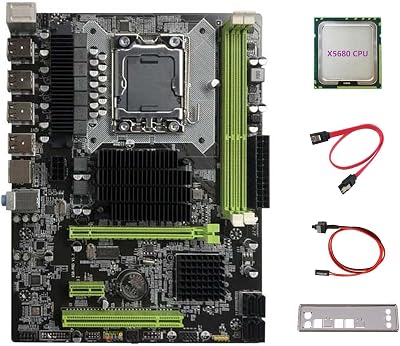 Lodokdre X58 Motherboard LGA1366 DDR3 Server Memory X5680 CPU+Cable