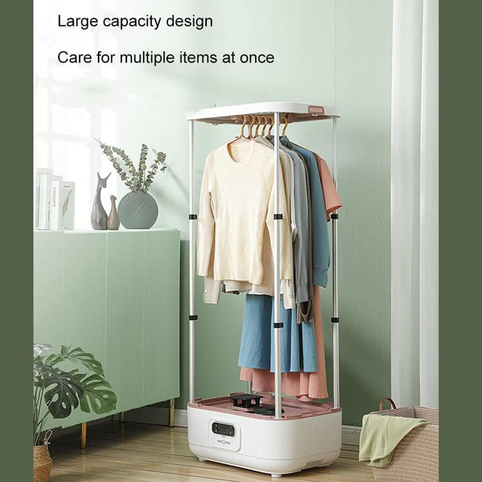 Vertical Steam Iron 900w Automatic Wireless, Collapsible Hanging Garment Steamer,with Remote Control electric clothes drying rack, for Clothes & Fabric, One-key Care, Quick-Drying Steam