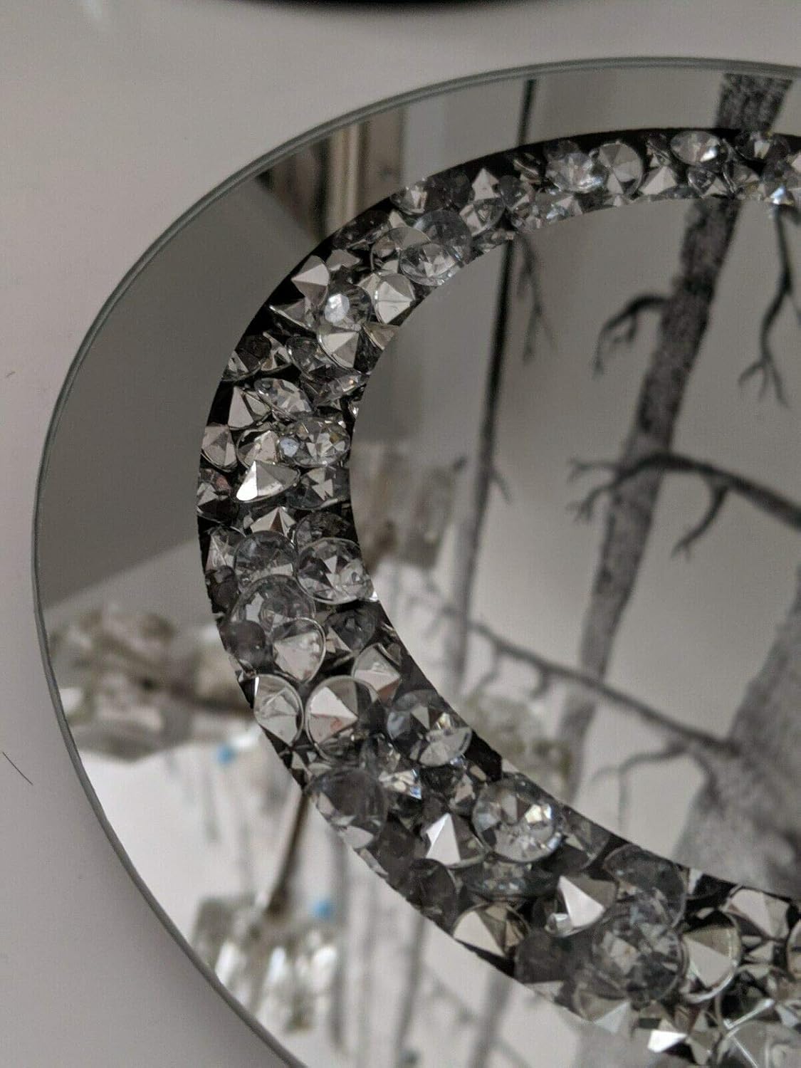 Best Gift Deenz 25cm Square Diamante Mirrored Crystal Candle Plate Candle Holder Loose Jewel Candle Holder An Elegant Addition To Your Home Home Accessories Candles Holders