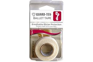 GAUZTEX Guard-Tex White ¾ Original Ballet Tape - Self Adhering Toe Wrap for Sweatproof Blister Protection - Self Adhesive Bandage Wrap for Dance, Sports, & More, Bandage Roll - 1 Roll x 7 ½ yds