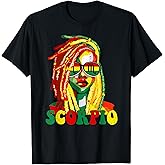 Scorpio Queen Black Women Loc'd Girl Zodiac Sign Birthday T-Shirt