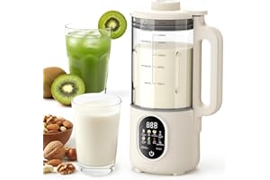 1500ml Automatic Nut Milk Maker 20 Blades for Almond Oat Soy 10 in 1 Milk Plant Based Milks Chowder Juice with Delay Start Bo