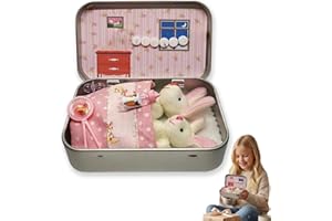 Little Pocket Bunny Decorative Boxes Bunny in a Tin Easter Basket Stuffer DIY Pet Adoption Kit Cute Easter Gift & Spring Bask