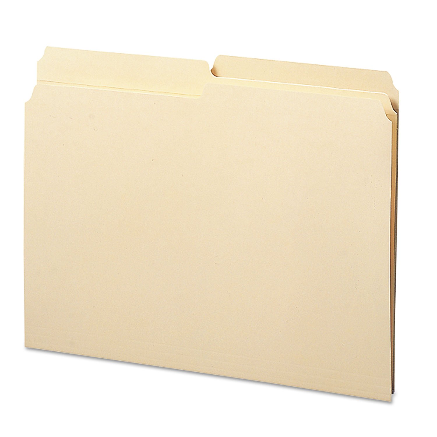 Smead File Folder, Reinforced 1/2-Cut Tab, Assorted Positions, Letter Size, Manila, 100 per Box (10326)