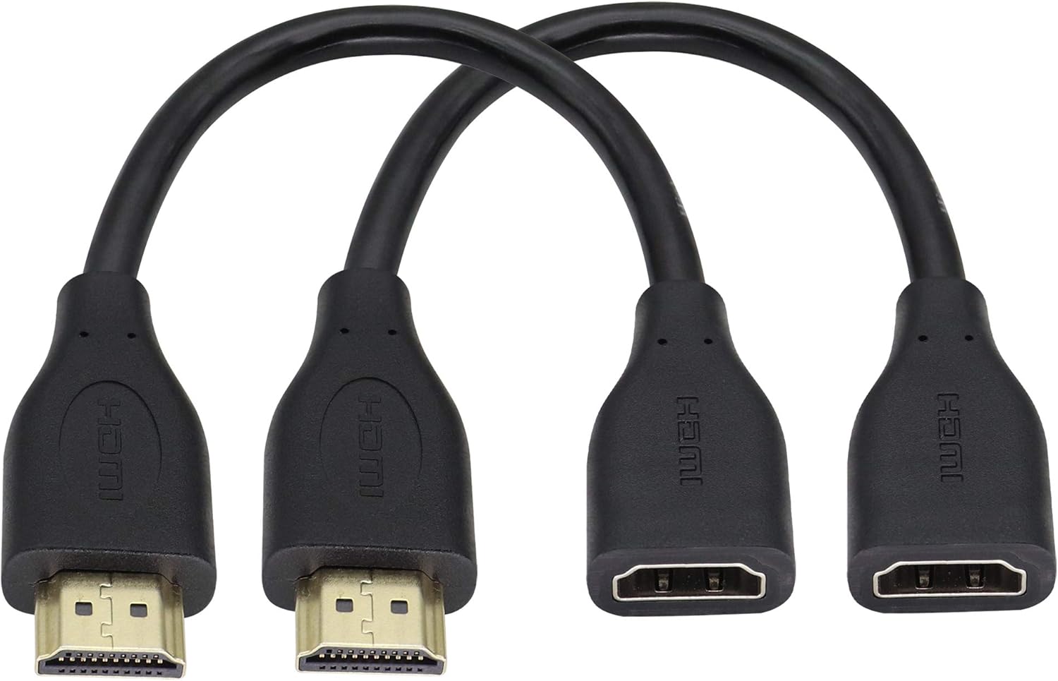 zdyCGTime 1080P 4k High Speed Ultra HD hdmi male cable,HDMI male to HDMI female adapter cable,Compatible with LCD TV,projector,set-top box,Xbox and other devices with HDMI interface.(20cm/2Pack)