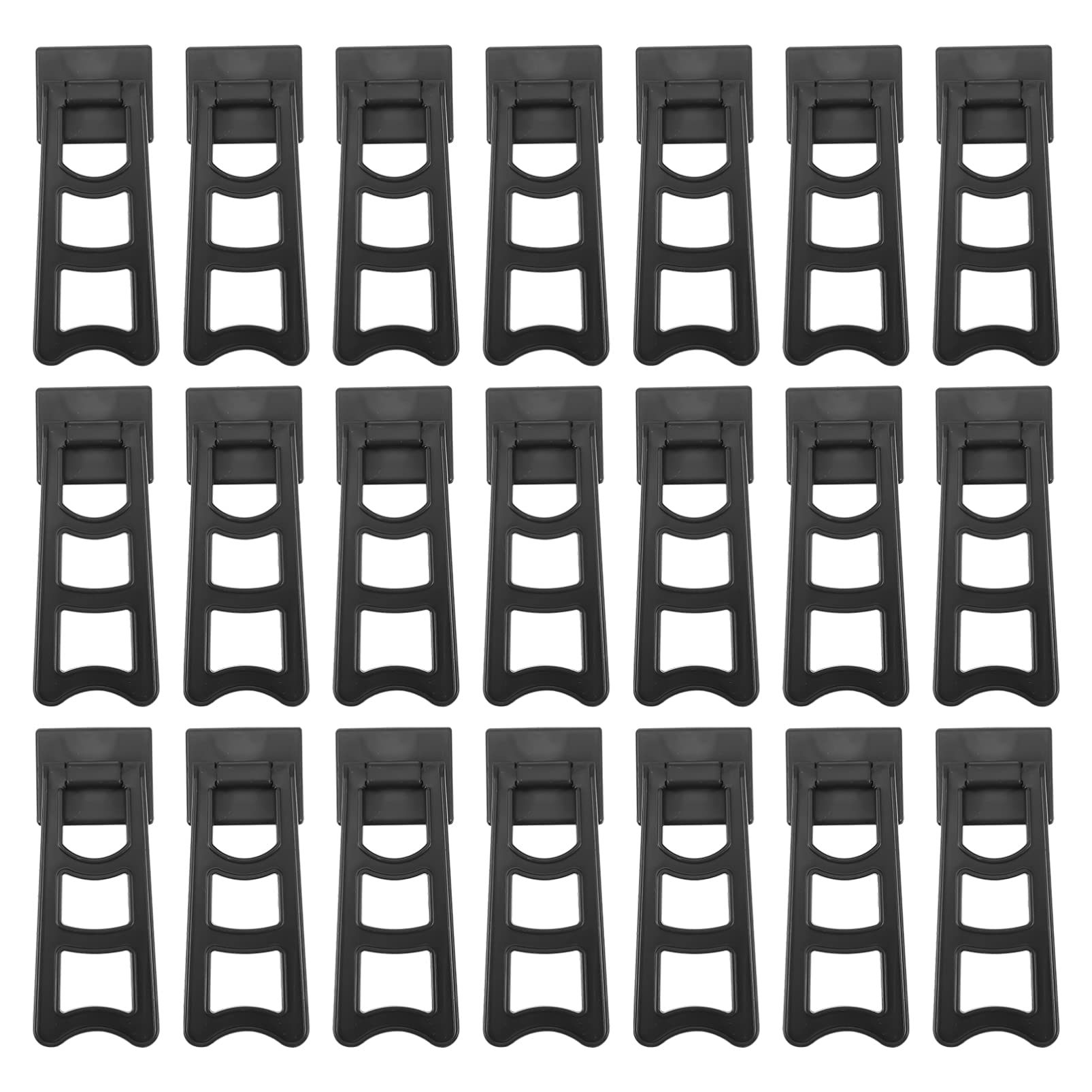 Milisten 50 Pcs Small Trapezoid Photo Frame Brackets - 11.7cm Black Plastic Rear Support Stands - Replacement Picture Frame Legs for 7x5 Inch Photos & Desktop Displays