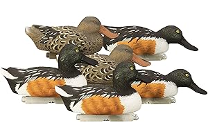 Higdon Outdoors Standard Shoveler Duck Decoys | Floating Decoys with Weighted Keel for Waterfowl Hunting| Realistic Feather Detailing | Lightweight & Packable | Foam Filled | 6pk